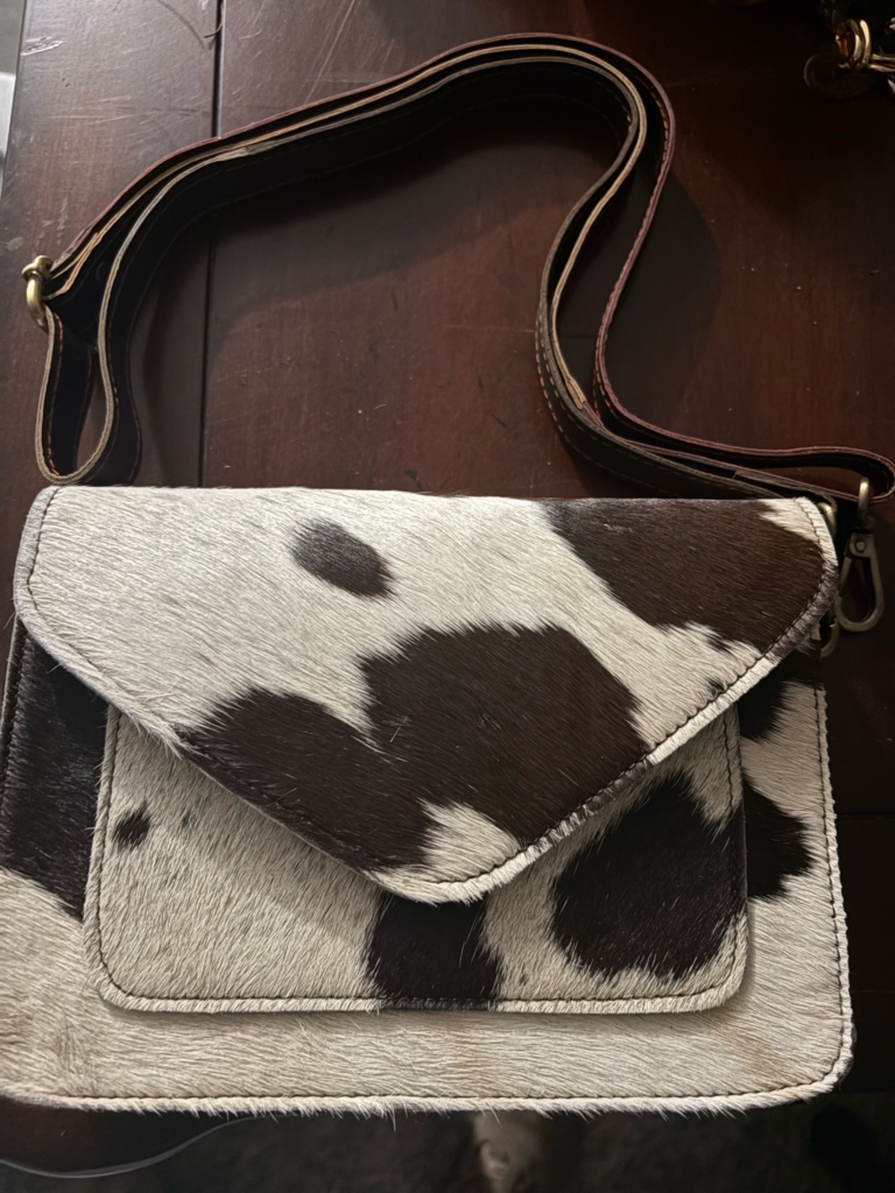 Hair-On Cowhide Leather Crossbody NWT